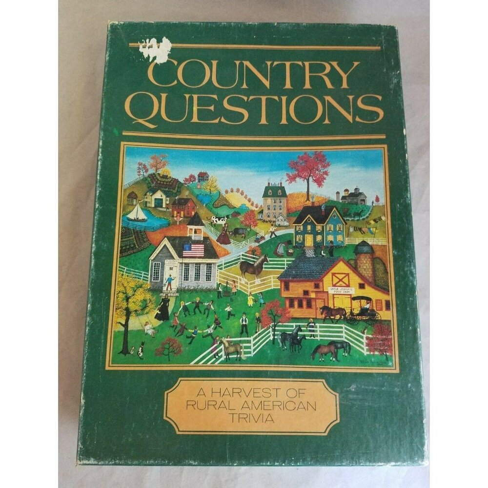Vintage 1986 COUNTRY QUESTIONS A Harvest of Rural American Trivia Game BINGO